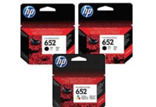 hp 652 שני ראשי דיו שחוריםראש דיו צבעוני