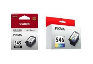 זוג ראשי דיו מקוריים canon pg545cl546