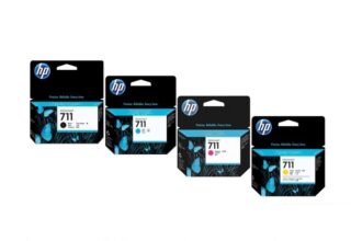 סט 4 ראשי דיו hp 711