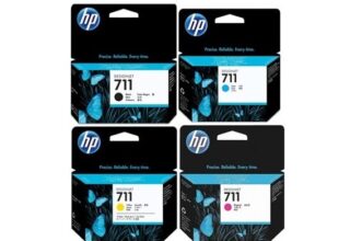 סט 4 ראשי דיו hp 711