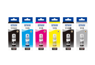 סט 6 מיכלי דיו מקוריים epson 115