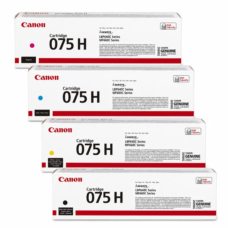סט טונרים מקוריים canon 075h bk c m y